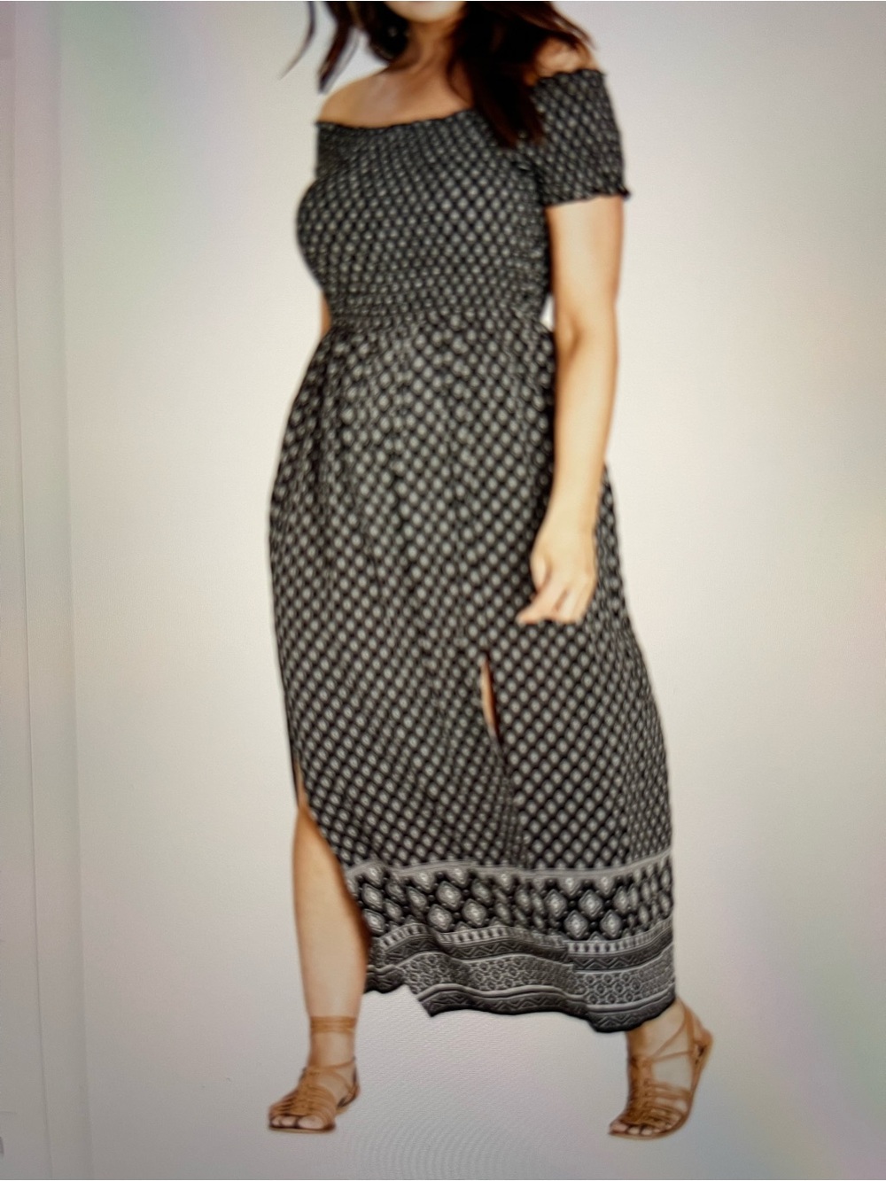 NWOT City Chic smocked bodice off the shoulder maxi dress